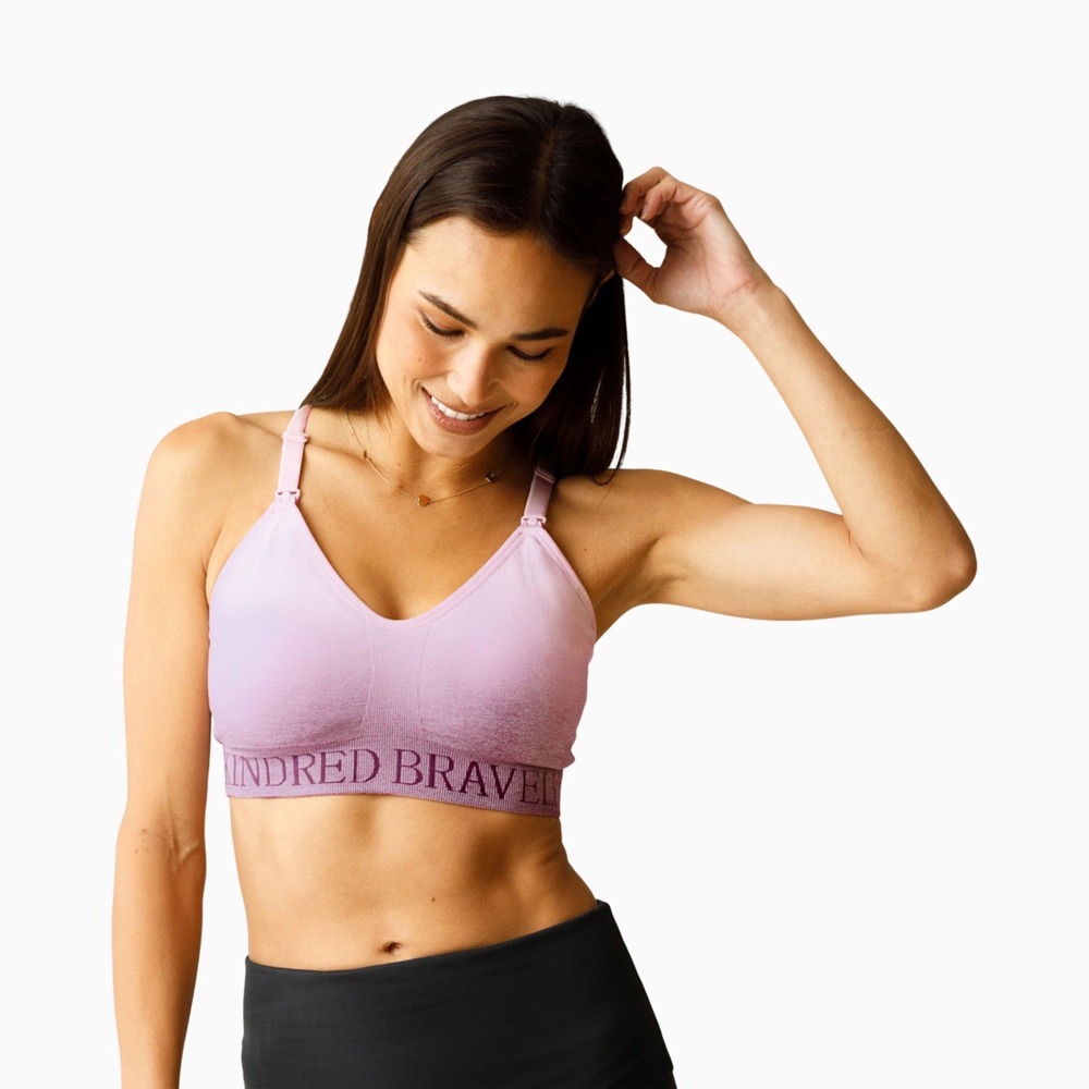 Kindred Bravely Sublime Pumping Nursing Sports Bra Womens Large Purple Ombre